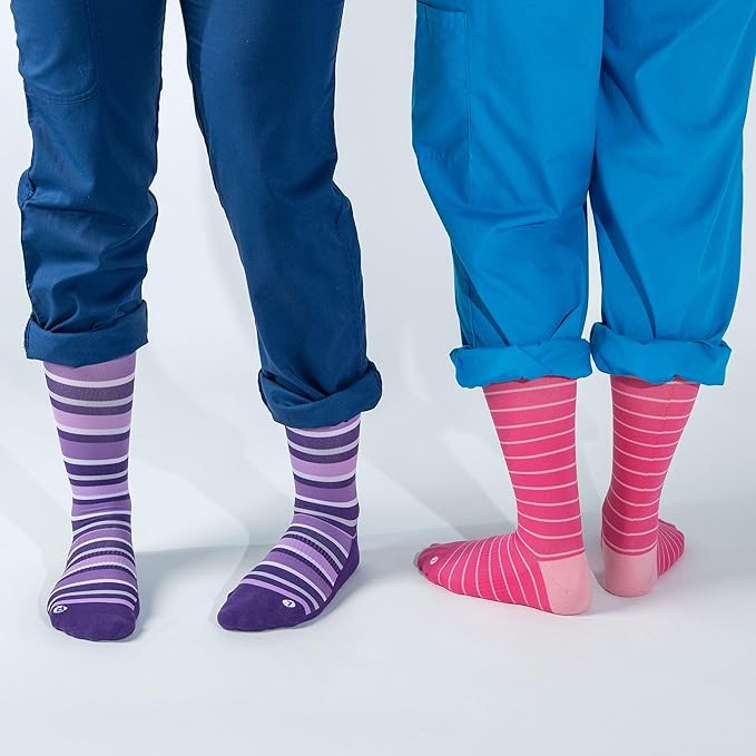 Medical Grade Compression Socks for Men & Women 15-20 mmHg by OrthoSleeve (Blue Argyle, Large)