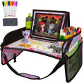 Lusso Gear Kids Travel Tray for Car - Road Trip Essentials for Kids - Car Seat Tray for Toddlers & Kids - for Airplane, Kids Travel Desk, Road Trip Activities (Mermaids)
