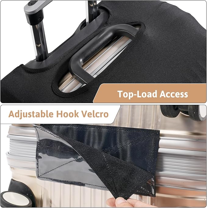 OrgaWise Clear Luggage Cover, For Suitcase Tsa Approved Transparent TPU Suitcase Cover Protector Fit 28-30 Inch Luggage