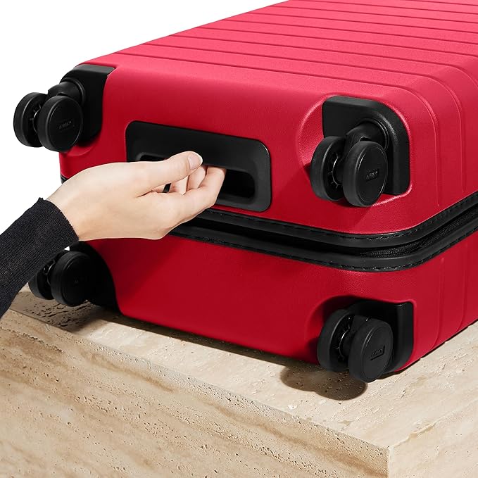 Away Carry-On Luggage, Lightweight Hardside Suitcase with Spinner Wheels, 22 Inch Airline Approved, TSA Lock, Cherry Red
