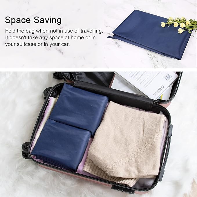 Polecasa Heavy Duty Large Laundry Bag with 130gsm Tear Resistant Fabric and Handles, Easy to Carry Durable Dirty Clothes Drawstring Bag, Perfect for College Dorm, Travel, 28”x36”, Navy