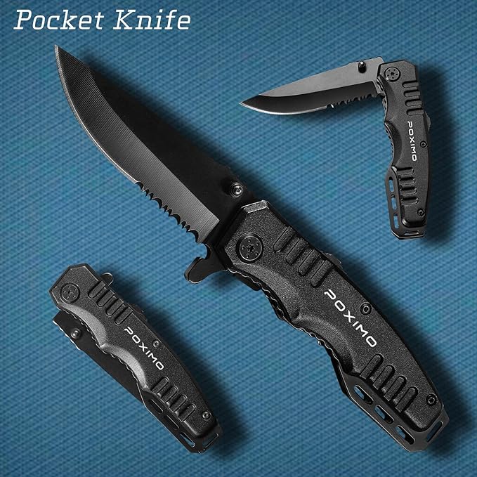 Multitool Gift Set for Men Dad Him, 3-in-1 EDC Survival Kit with 14 in1 Multi-Pliers, Pocket Knife & Tactical Pen | Premium Military-Grade Multi Tools for Camping, Car, Father’s Day, Dad Gifts