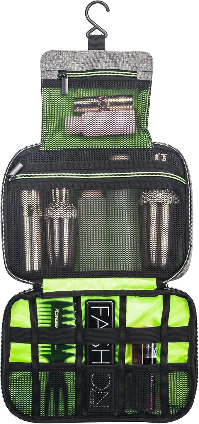 Foldable Man Hanging Travel Toiletry Bag Shaving Dopp Kit Travelling Shower Bathroom Wash Bag Makeup Organizer Hygiene Bag Toilet Pouch Men Camping Toiletry Bag Multifunction cosmetic bag with hook