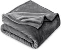 Bare Home Fleece Blanket - Full/Queen - Ultra-Soft Lightweight for Bed, Sofa, and Couch - Luxury Microplush - Cozy Warm Blanket (Full/Queen, Grey)