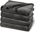 PHF Ultra Soft Fleece Blanket King Size, No Shed No Pilling Luxury Plush Cozy 300GSM Lightweight Blanket for Bed, Couch, Chair, Sofa Suitable for All Season, 108" x 90", Dark Grey