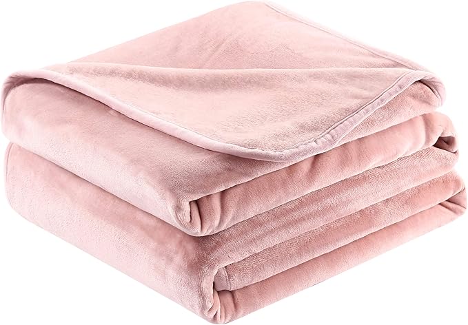 Surii Home Luxury Microfiber Flannel Blanket, Super Soft, Warm, Cozy, Fluffy, and Breathable, Perfect Throws for Bed, Couch, Sofa, for All Season Use. 350GSM Twin Size 60x80 Inches(Sepia Rose)