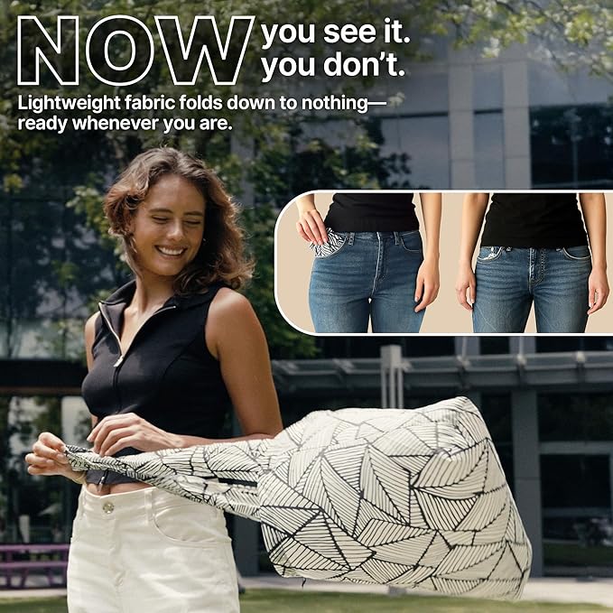 Nanobag Ultra-Lightweight Heavy Duty Foldable Tote for Women & Men, Reusable Grocery & Travel Bag, Packable Collapsible Compact Market Essential (XL Neon Flowers)