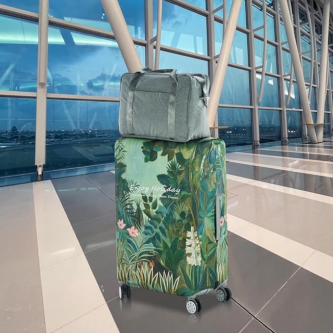 Travelkin Luggage Covers For Suitcase Tsa Approved,Suitcase Cover Protector Fit 18-32 Inch Luggage (Jungle, L)