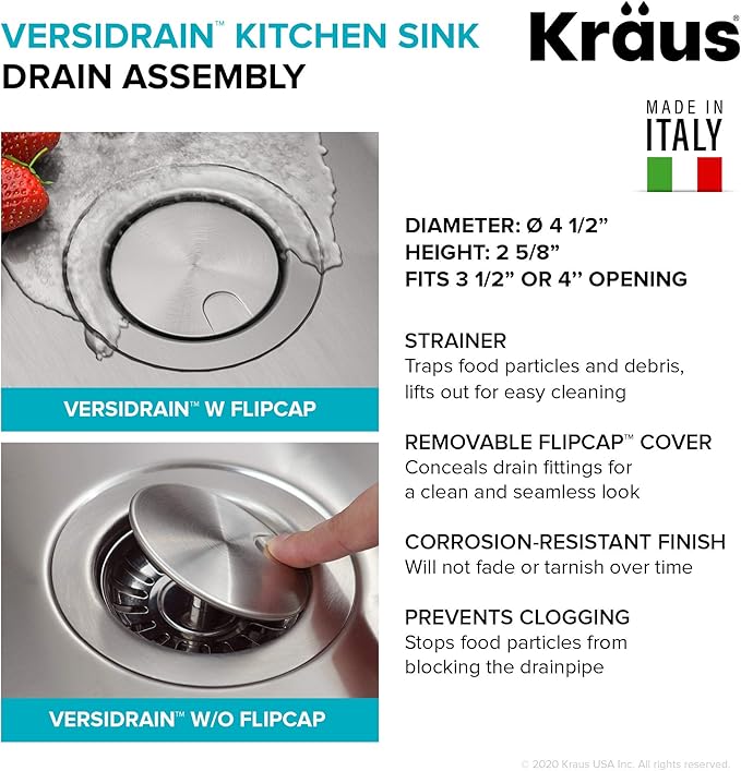 KRAUS Dex 21-inch Undermount 16 Gauge Stainless Steel Single Bowl Kitchen Sink, KA1US21B