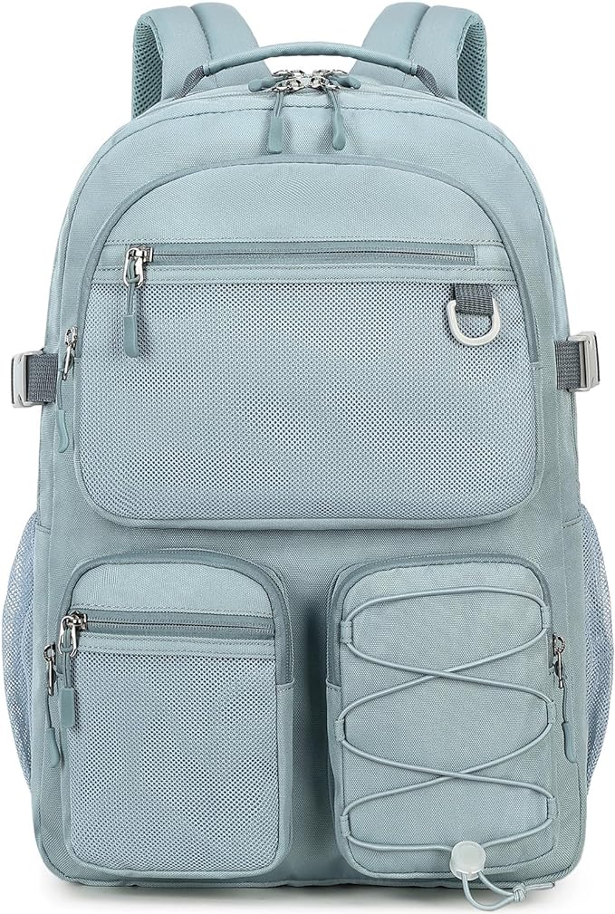 Lohol Water Resistant Backpack with Mulitiple Pockets for School Travel Outdoor College, 15.6 inch Laptop Daypack for Men and Women (Blue)
