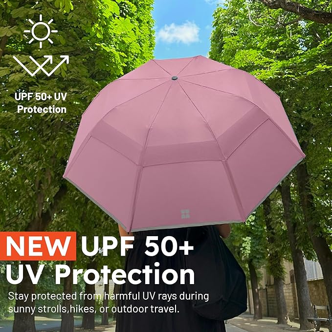 Weatherman - Folds of Honor - Premium Collapsible Travel Umbrella - Windproof, Compact, Easy Auto Open - Resists Up to 55 MPH Winds - Perfect for Celebrations (FOH Blue 2025)
