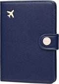 ZOPPEN Passport Holder Women Men, Passport Cover Travel Wallet Rfid Blocking Passport Wallet Cover Case Travel Essentials Document Organizer, Navy Blue
