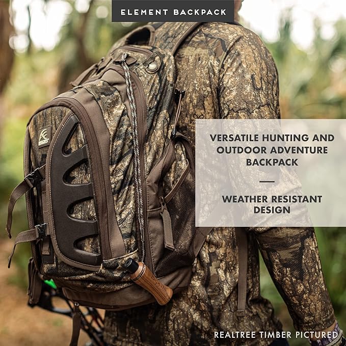 Insights Hunting by frogg toggs - The Element, Heavy Duty 1,831 Cubic Inch Hiking Fishing Camping Hunting Backpack, Mossy Oak DNA