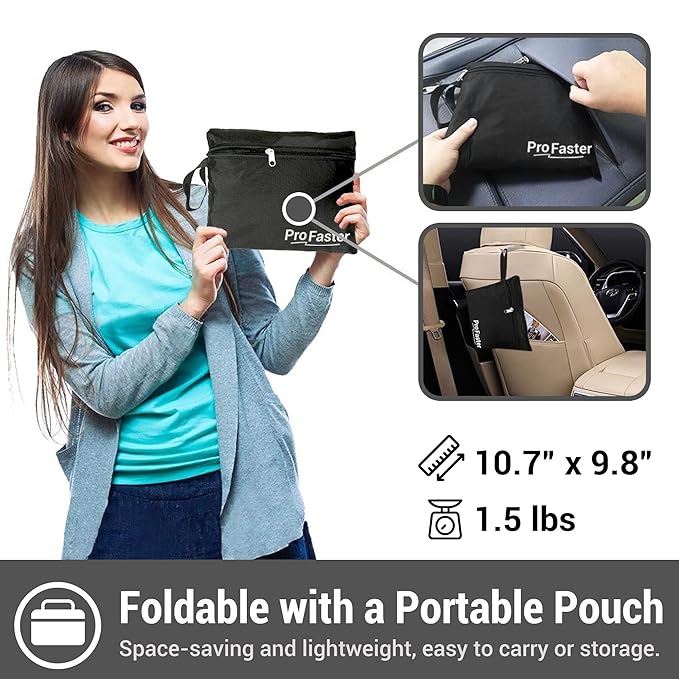 Car Seat Travel Bag Backpack for Air Travel - Karfast Universal Infant Carseat Gate Check Bag Cover for Airplane, Foldable with Pouch, Black