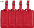 Travelambo Luggage Tags for Suitcases PU Leather Travel Tags Bag Tags Privacy Protection Travel Essentials