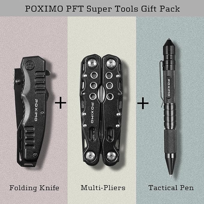Men Gifts for Hubby from Wife, Multi tools Gift Set "BEST HUBBY EVER" with Multitool Pliers, Pocket Knife, Tactical Pen, Stocking Stuffers EDC Multi-tools(BEST HUBBY EVER)