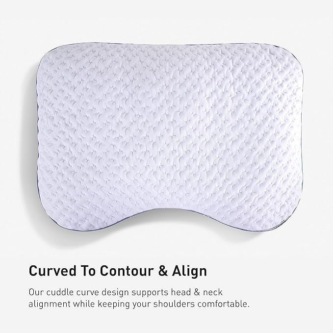 Bedgear Balance Cuddle Curve Performance Pillow - Size 2.0 - Moisture-Wicking Pillow for Side Sleepers - Medium Firmness Bed Pillow- Hypoallergenic, Washable Removable Cover - 20" W x 26" L x 5.75" H
