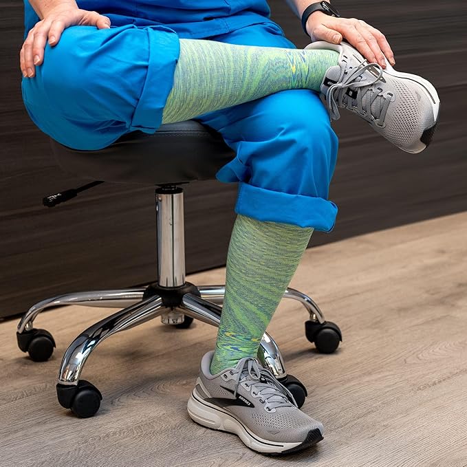 Medical Grade Compression Socks for Men & Women 15-20 mmHg by OrthoSleeve (Nebula, Medium)