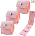 3 PCS Mini Travel Jewelry Organizer Bag - Tinycious Foldable Portable Case with Buckle, Auxiliary Jewelry Storage for Travel