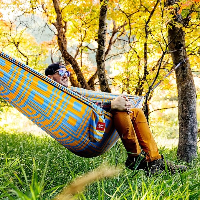 Grand Trunk TrunkTech Double Hammock | Portable Camping Hammock | Accessories for Outdoor, Indoor, Hiking Camping, Backpacking, Travel, Backyard, Beach (Vista)