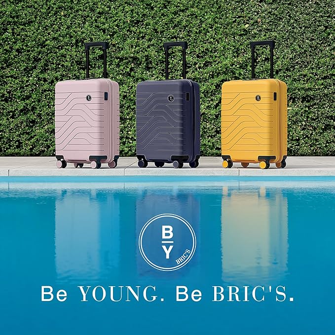 Bric's B|Y Ulisse 21-Inch Spinner - Luxury Carry-On Luggage With Spinner Wheels - Hard Shell Suitcases Made From Durable Polypropylene and Polycarbonate - Black