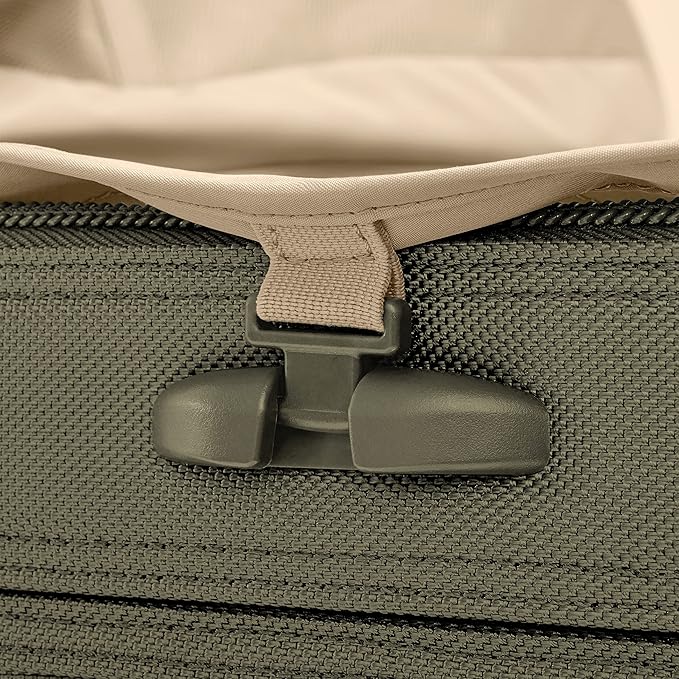 Briggs & Riley 29" Large Expandable Spinner - Checked Luggage for Travel, Suitcases with Wheels, Softside Rolling Bag for Men & Women, Self-Repairing Zipper - Baseline Collection, Olive