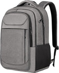 Travel Backpack, Large Travel Backpack, 17 Inch Laptop Bag, Water Resistant Durble Slim Casual Daypack College School Computer Bag Gift for Men & Women Fits 17.3 Inch Notebook, Grey