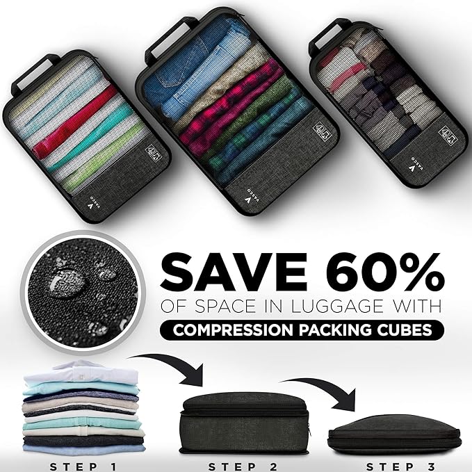 VASCO Compression Packing Cubes for Travel