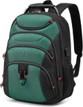 Boavan Laptop Backpack for men, 15.6 inch Laptop Bag with USB Port, Waterproof Travel Work Backpack Purse, Anti-Theft Teacher Nurse Doctor Casual Bookbags Office Business backpack，Deep Juniper Black