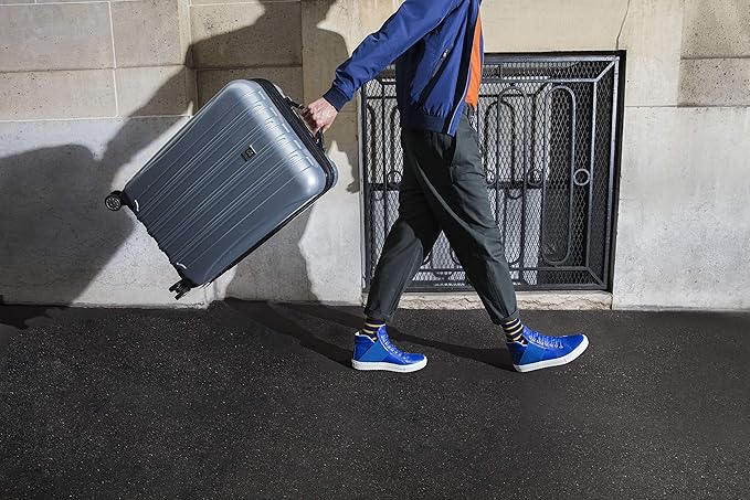 Delsey Luggage Aero 3 Piece Set (21"/25"/29") Spinner Suitcase (Platinum)