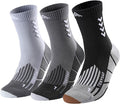Compression Crew Running Socks: Athletic Socks for Men Women with Cushion,3 Pairs Work Hiking Basketball Sport Socks